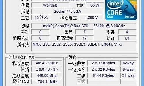 e8400cpu参数_e8400cpu参数相当于i3